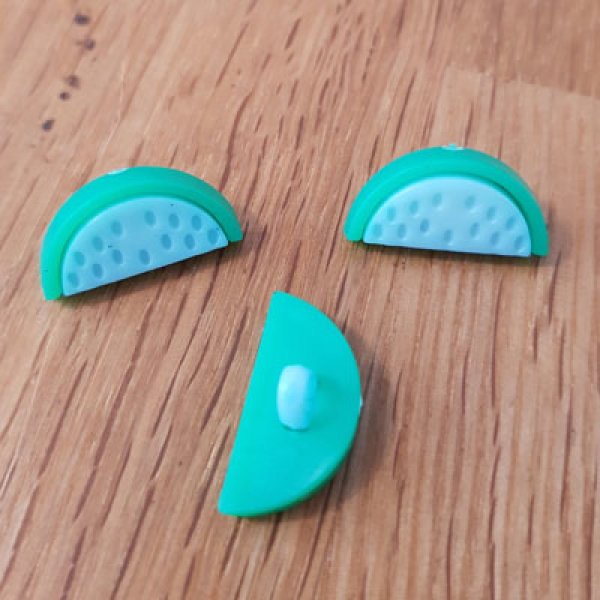 Button fantasie watermeloen patroon voor kinderen nr. 11 medium blauw