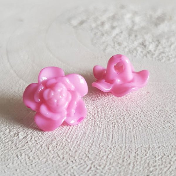 Fantasieknoopjes voor kinderen en baby's Bloemmotief N&deg;03-06 Roze