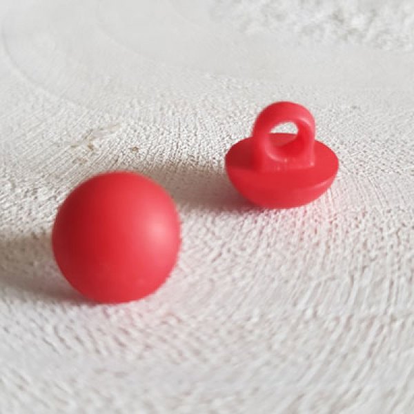 Fantasieknopen voor kinderen en baby's Demi Boule patroon N&deg;04-03 Rood