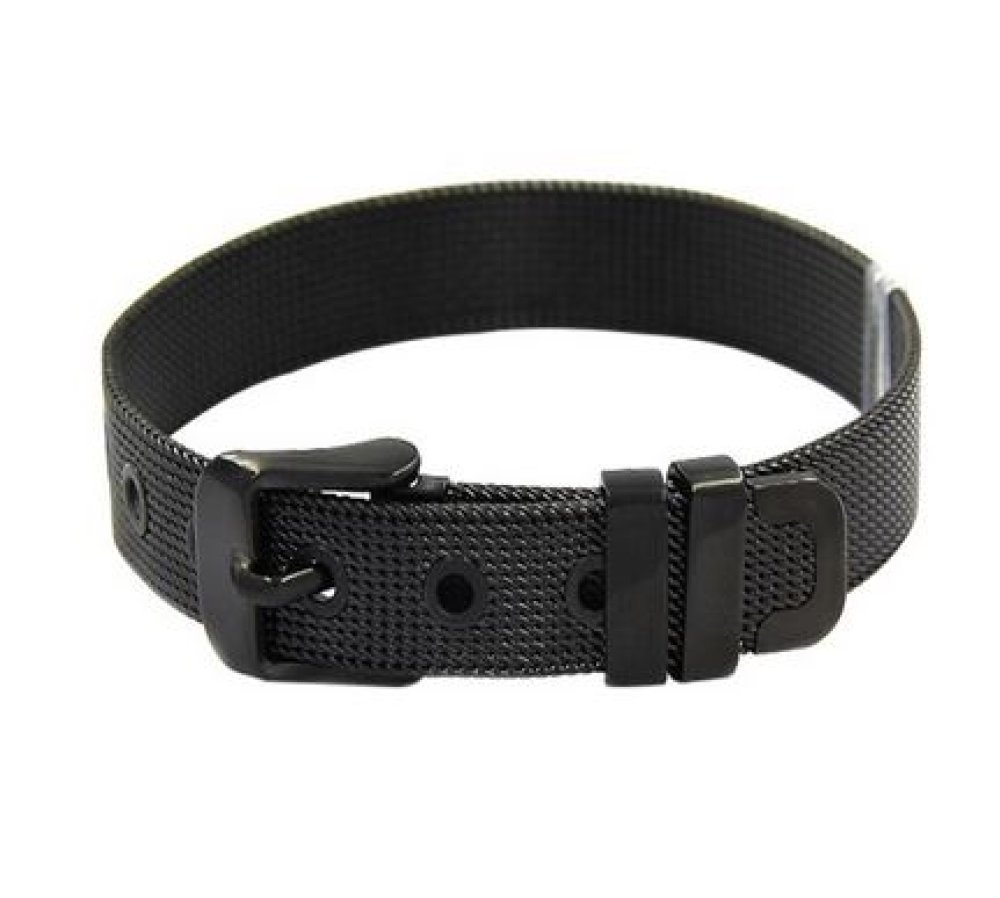Roestvrij stalen armband 10 mm zwart