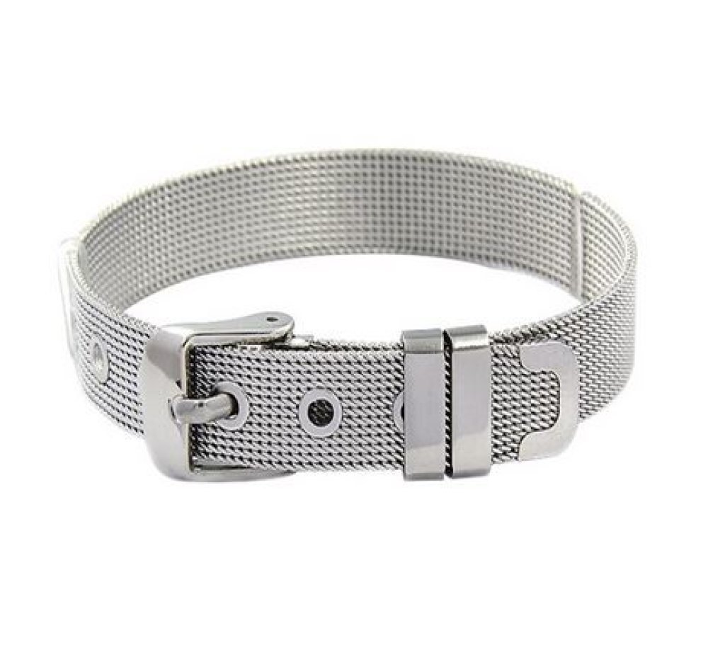 Roestvrij stalen armband 10 mm zilver