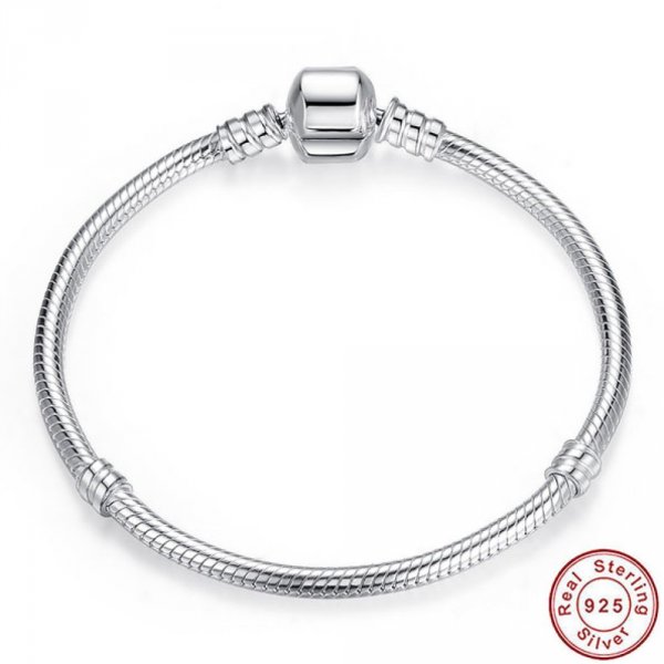 Bracelet Argent 925 Fermoir Clip 17 cm