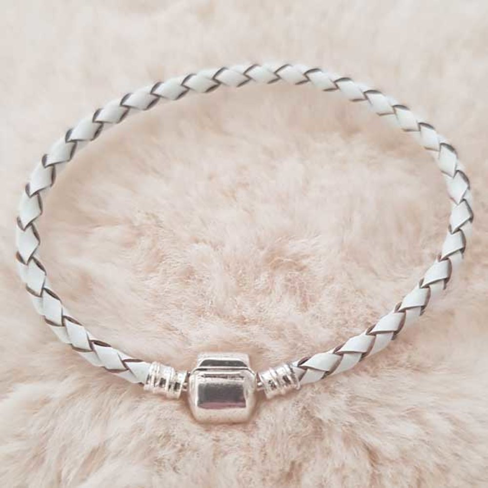 Europese Clip Armband Gewoon 01 VAN 15 TOT 23 CM Wit