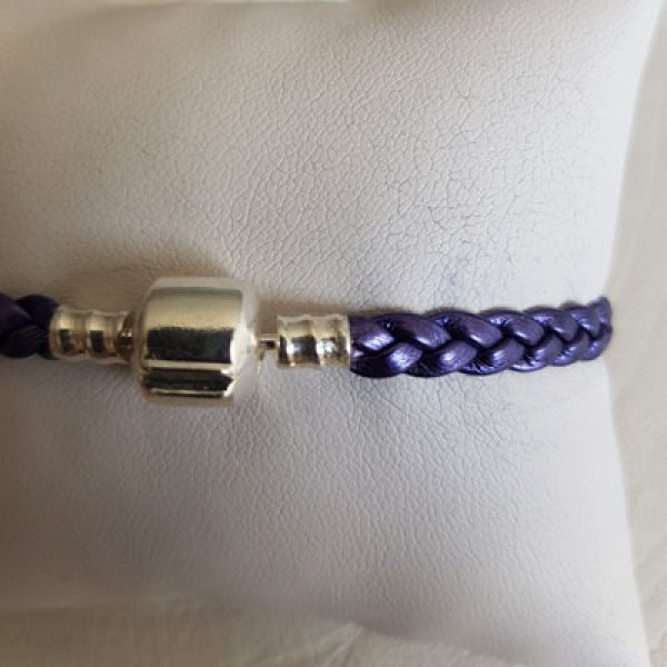 Europese Gevlochten Clip Armband Gewoon 03 VAN 15 TOT 23 CM Glicine