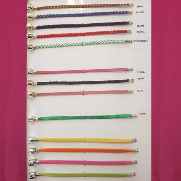 Europese Gevlochten Clip Armband 03 DU 15 AU 23 CM Prune