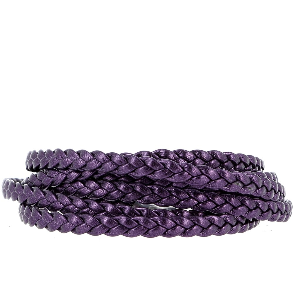 Europese Gevlochten Clip Armband 03 DU 15 AU 23 CM Prune