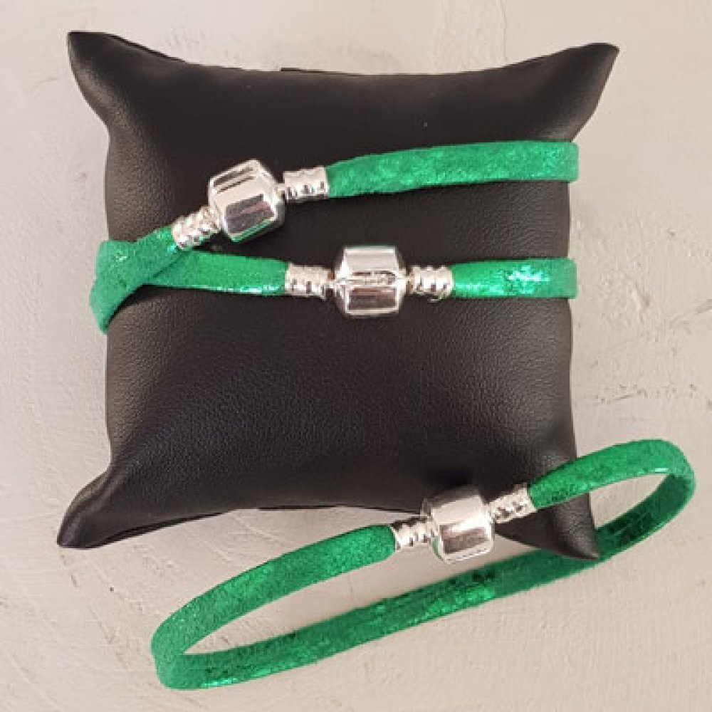 Europese gladde clip armband Uni 04 VAN 15 TOT 23 CM Lamé