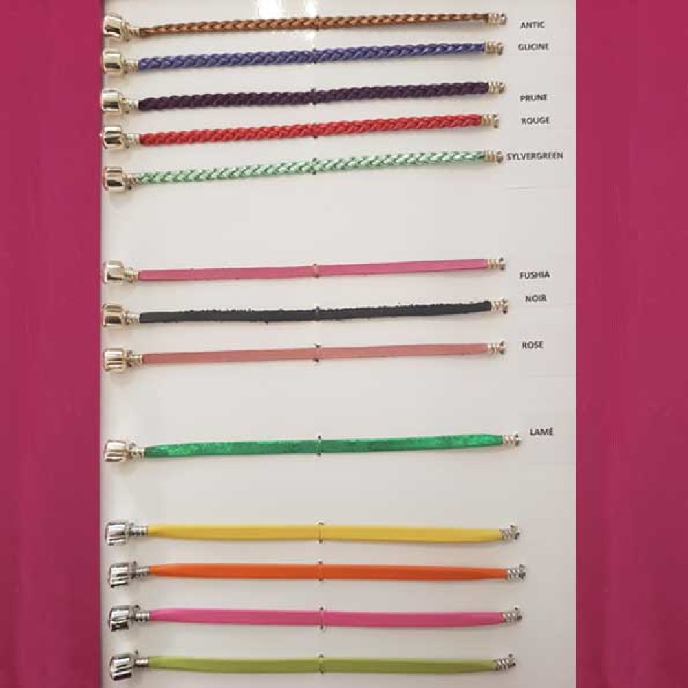 Europese gladde clip armband Uni 04 VAN 15 TOT 23 CM Lamé