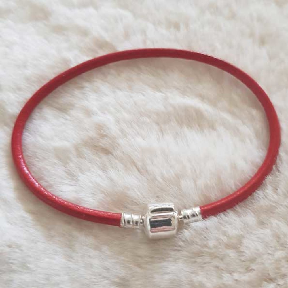 Europese Clip Armband Gewoon 01 VAN 15 TOT 23 CM Rood