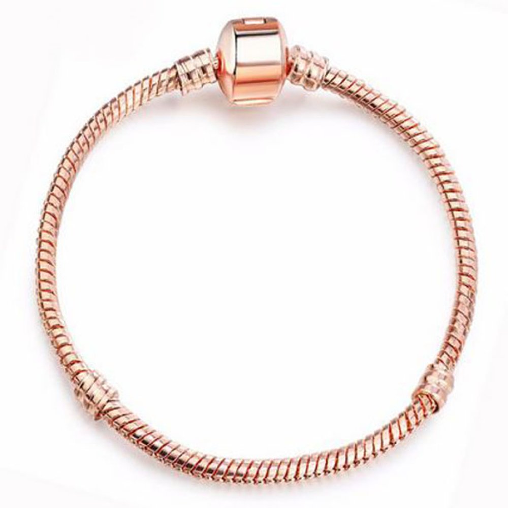 Europese Clip Armband 20cm Gladde Gouden Sluiting
