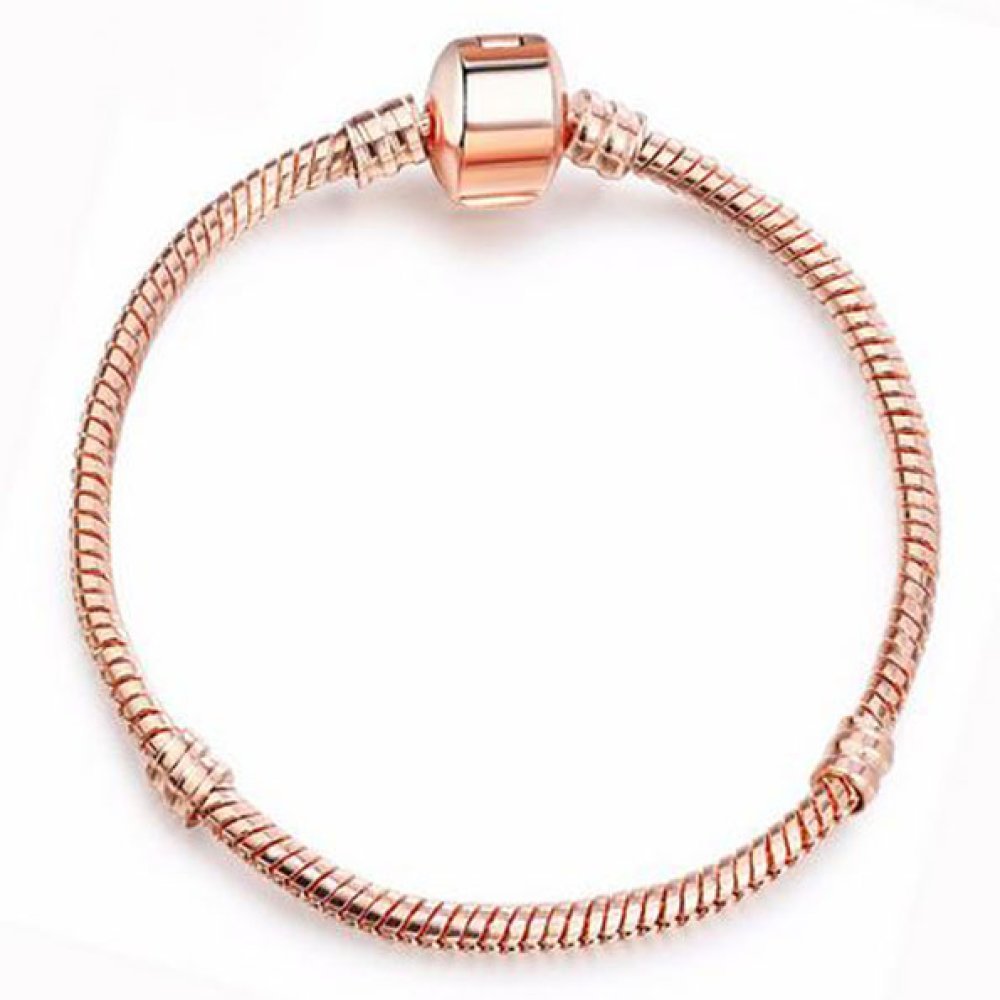 Europese Clip Armband 20cm Gladde Gouden Sluiting