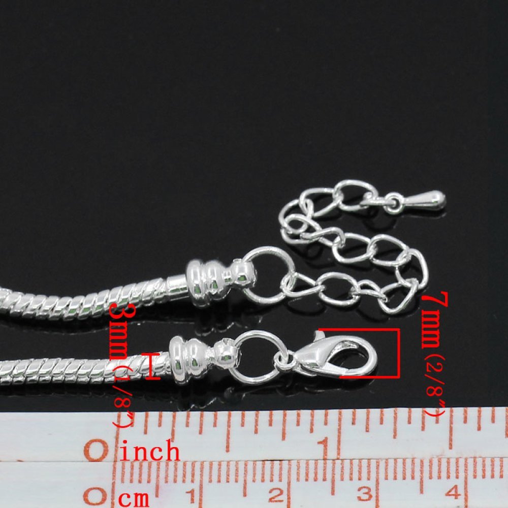 Europese karabijnhaak armband 18cm