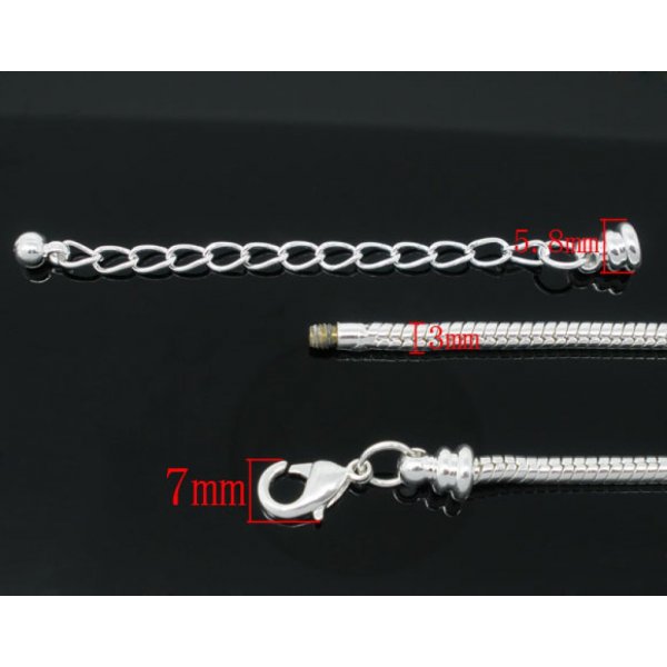 Europese karabijnhaak armband 21cm