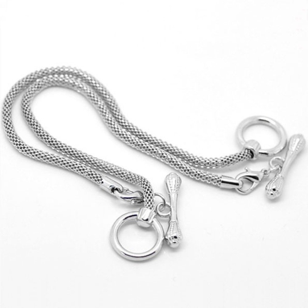 Europese Schakelarmband 21cm Zilver