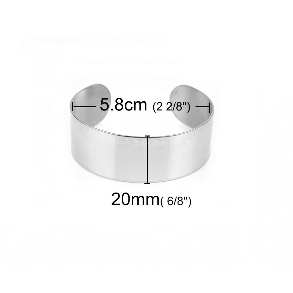 20 mm Roestvrij Staal Manchet Armband N°03