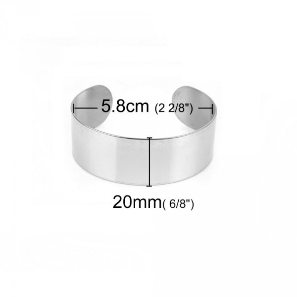 20 mm Roestvrij Staal Manchet Armband N&deg;03