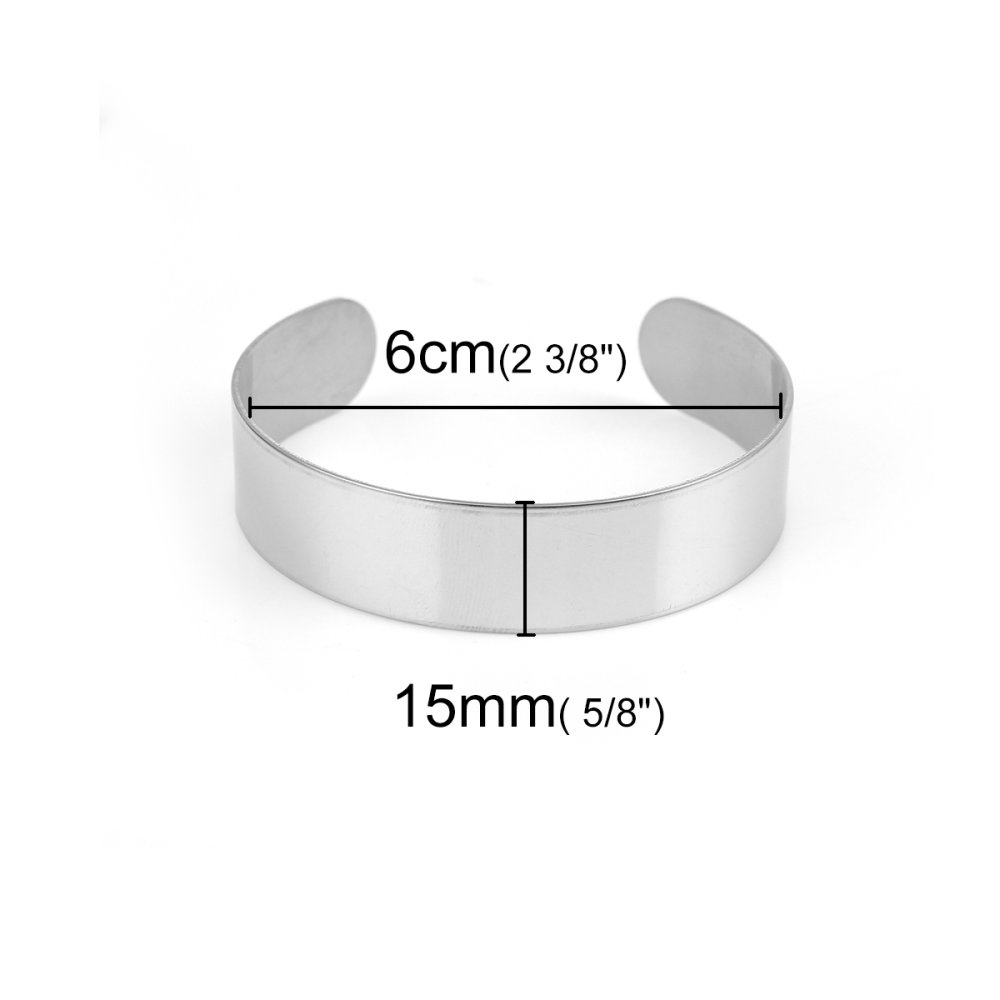 15 mm Roestvrij Staal Manchet Armband N°04