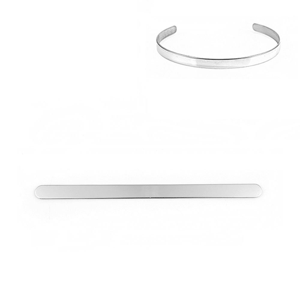 Roestvrij staal 10 mm Manchet Armband N°05 om te vouwen