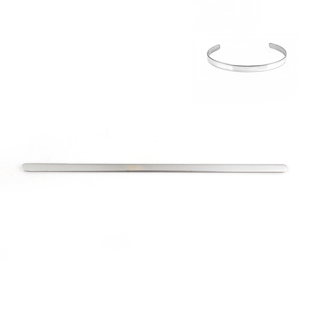 5 mm Roestvrij staal Manchet Armband N°06 te vouwen