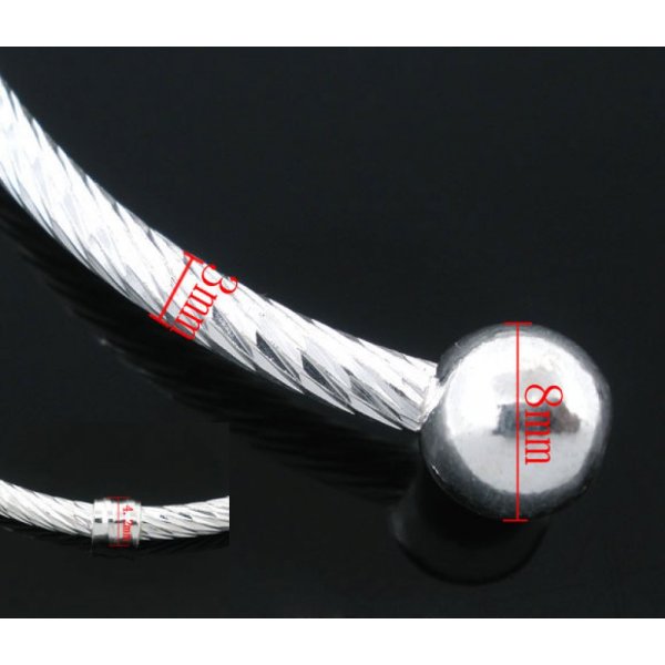 Bracelet Rigide N&deg;06 Argent 19 cm