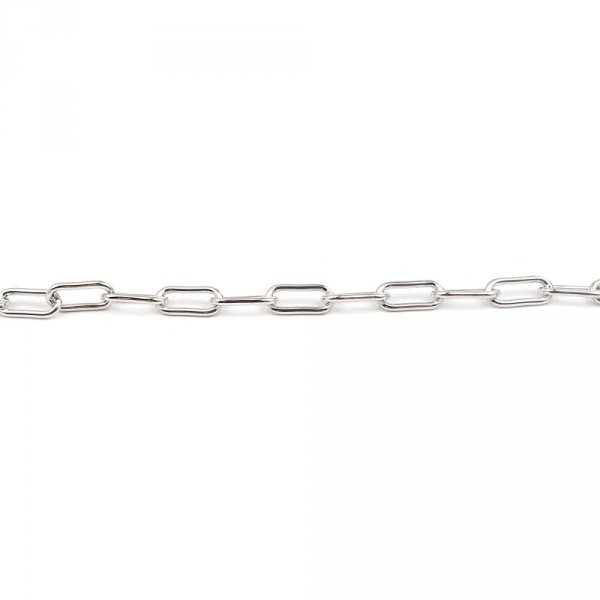 Bracelet maille ovale plaqu&eacute; platine 22 cm N&deg;01