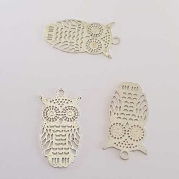 Breloque Chouette N&deg;41 Argent