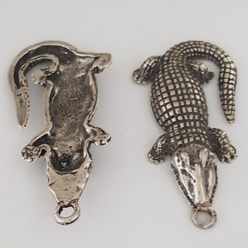 Krokodil Bedel N°01 ZAMAK (ZILVER GELEVERD)