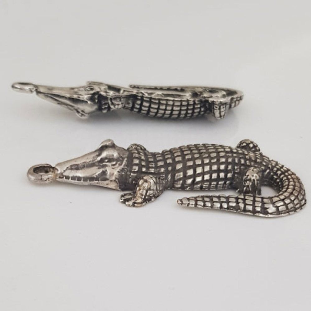 Krokodil Bedel N°01 ZAMAK (ZILVER GELEVERD)