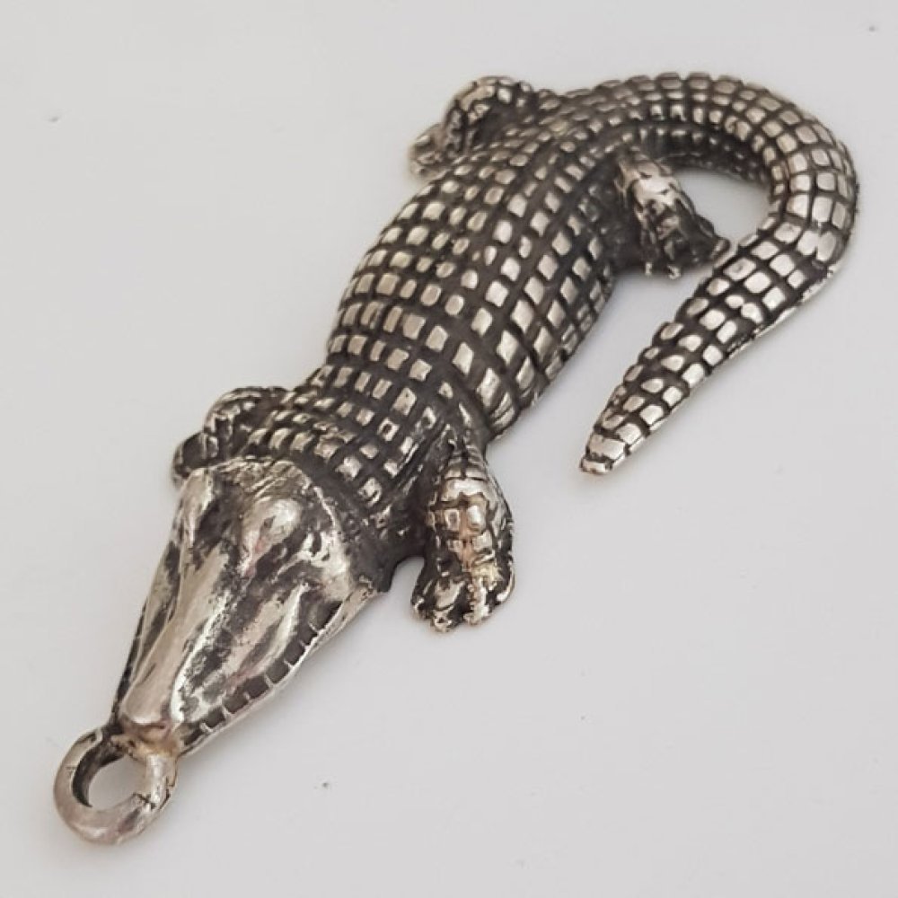 Krokodil Bedel N°01 ZAMAK (ZILVER GELEVERD)