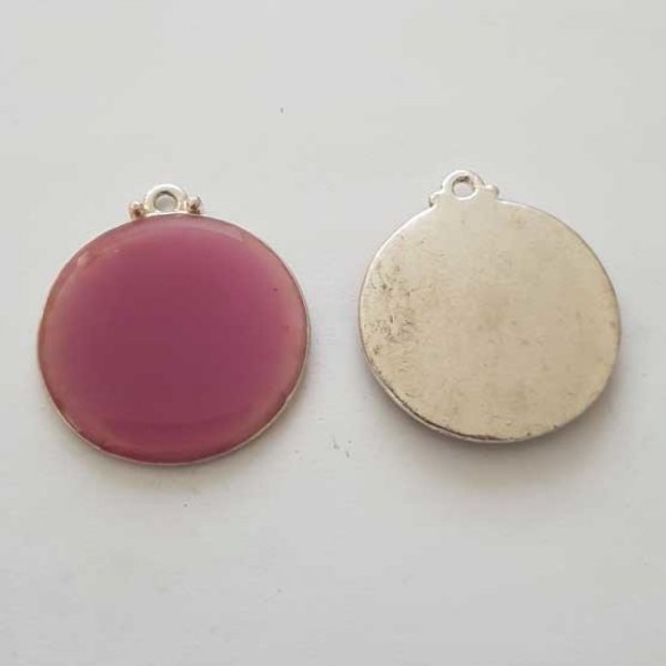 Breloque Divers N&deg;070-08 Pendentif Emaill&eacute; Violet