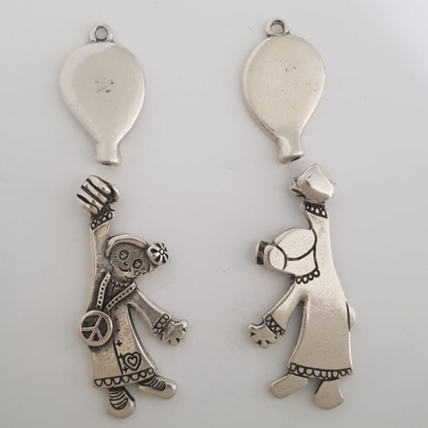 Kinderbedel N&deg;41-02 Zamak (Verzilverd)