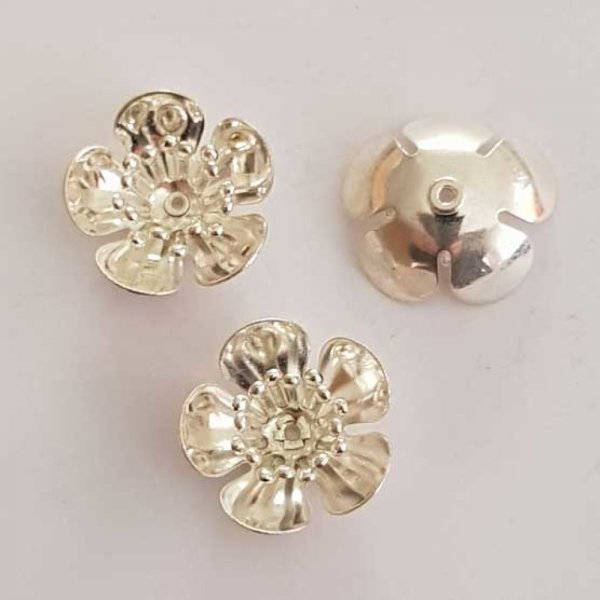 Breloque Fleur M&eacute;tal N&deg;159 Argent