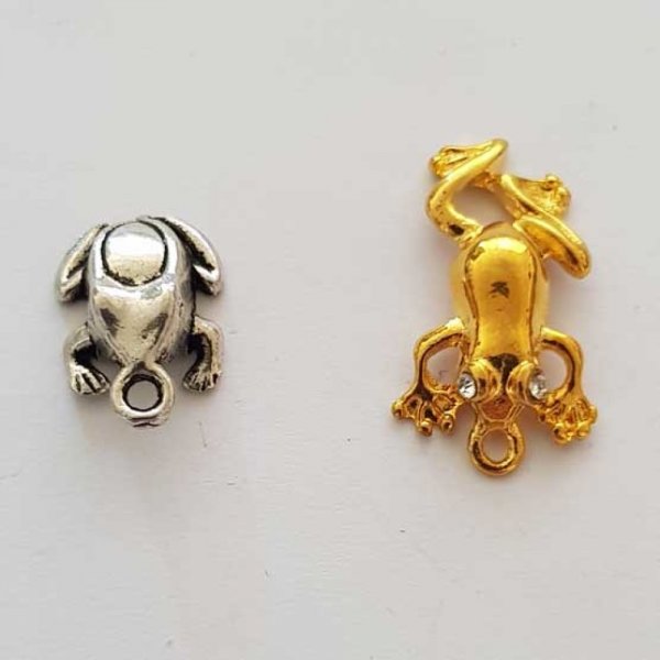 Breloque Grenouille N&deg;10 Lot 2 pi&egrave;ces