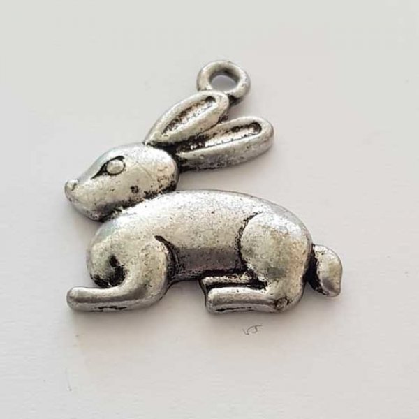 Breloque Lapin N&deg;06 Argent