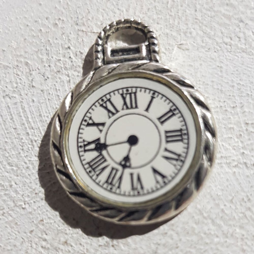 Breloque Mécanisme Horloge N°12 Argent