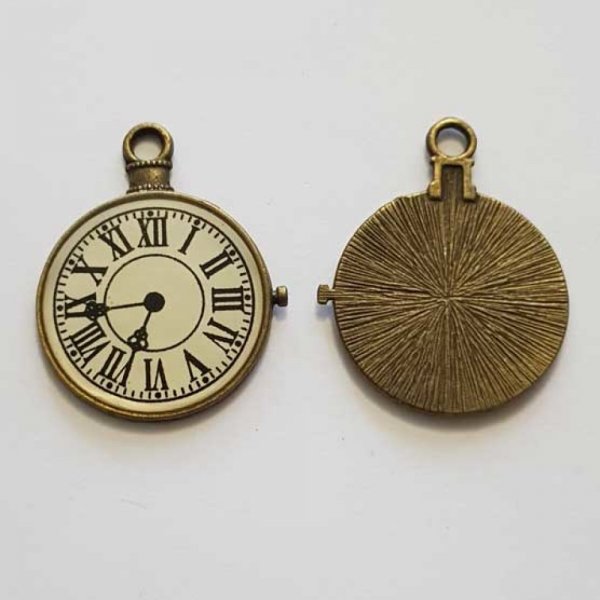 Breloque M&eacute;canisme Horloge N&deg;18 Bronze