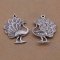Pauw Bedel in zilver metaal-01 Pauw hanger 