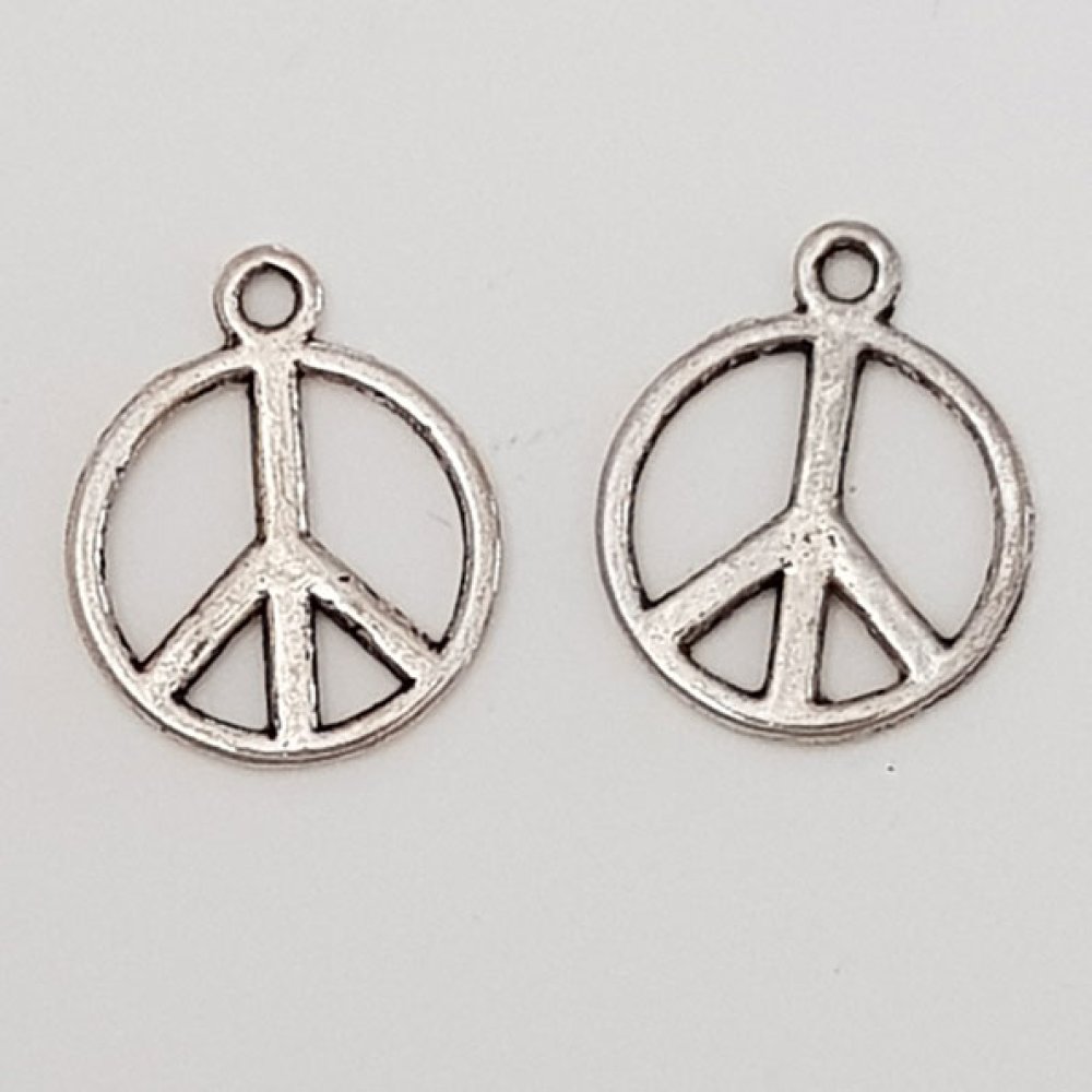 Vrede &amp; Liefde Bedel N°04 Zilver x 10 stuks