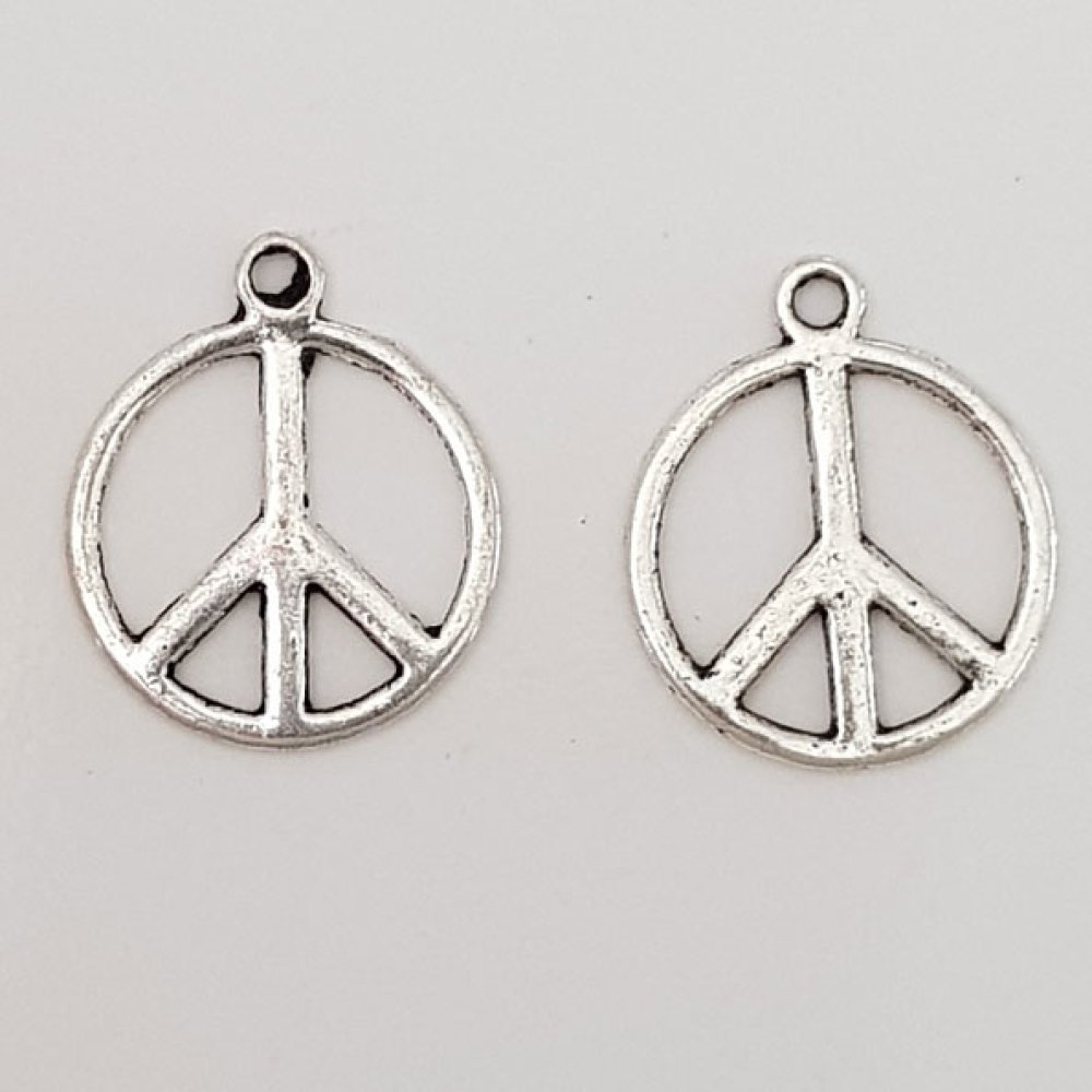 Peace &amp; Love bedel N°05 Zilver 
