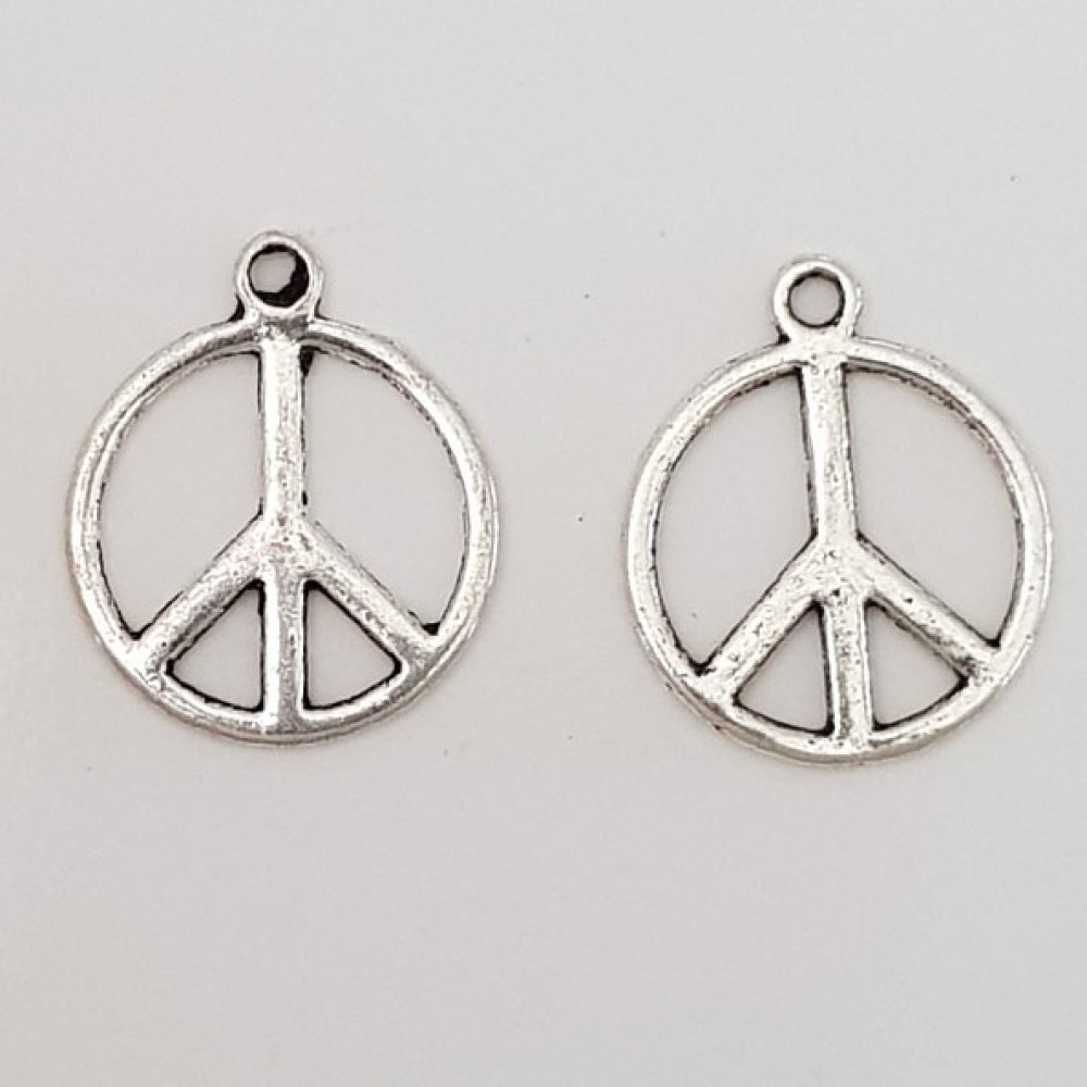 Peace &amp; Love bedel N°05 Zilver 