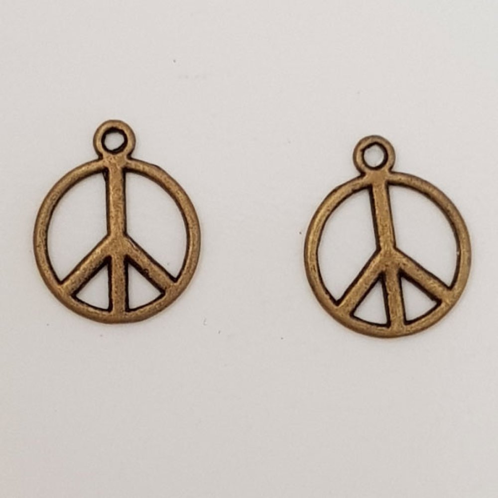 Peace &amp; Love Bedel N°07 Brons x 10 stuks.