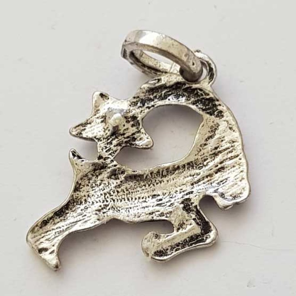 Sterrenbeeld bedel Steenbok verzilverd N°03 met strass steentjes