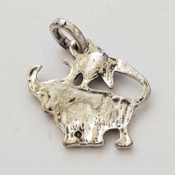 Sterrenbeeld bedel Stier Zilver Metaal N&deg;03 met strass steentjes