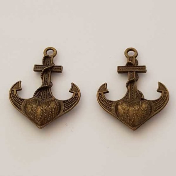 Breloque ancre N&deg;01 Bronze