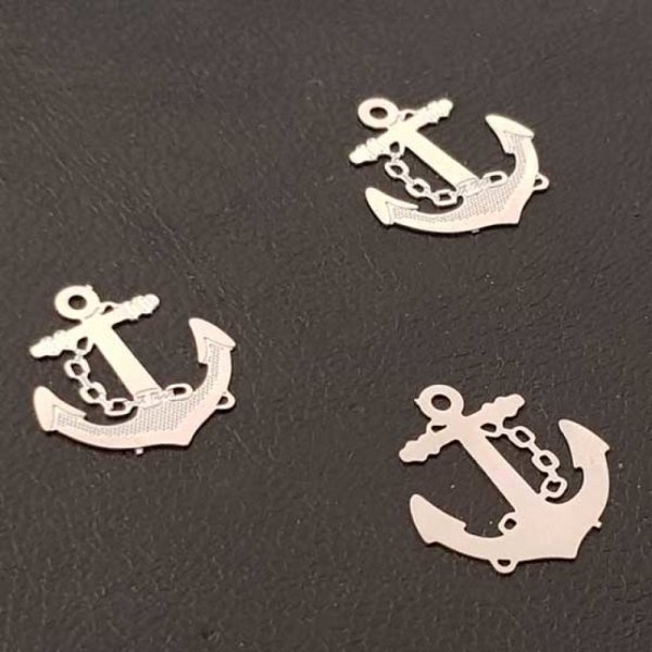 Breloque ancre N&deg;09 Argent