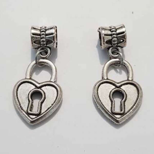 Breloque cadenas serrure N&deg;13 Argent