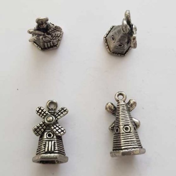 Breloque moulin N&deg;01 Argent