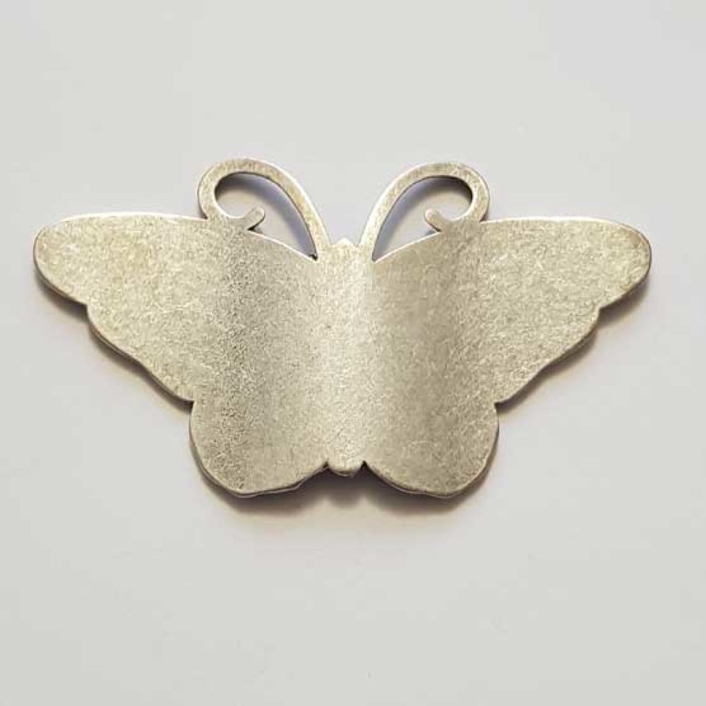 Breloque papillon N°26 Argent 62 x 35 mm