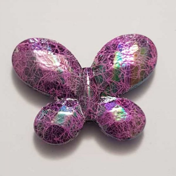 Breloque papillon N&deg;36 Violet 34 x 44 mm