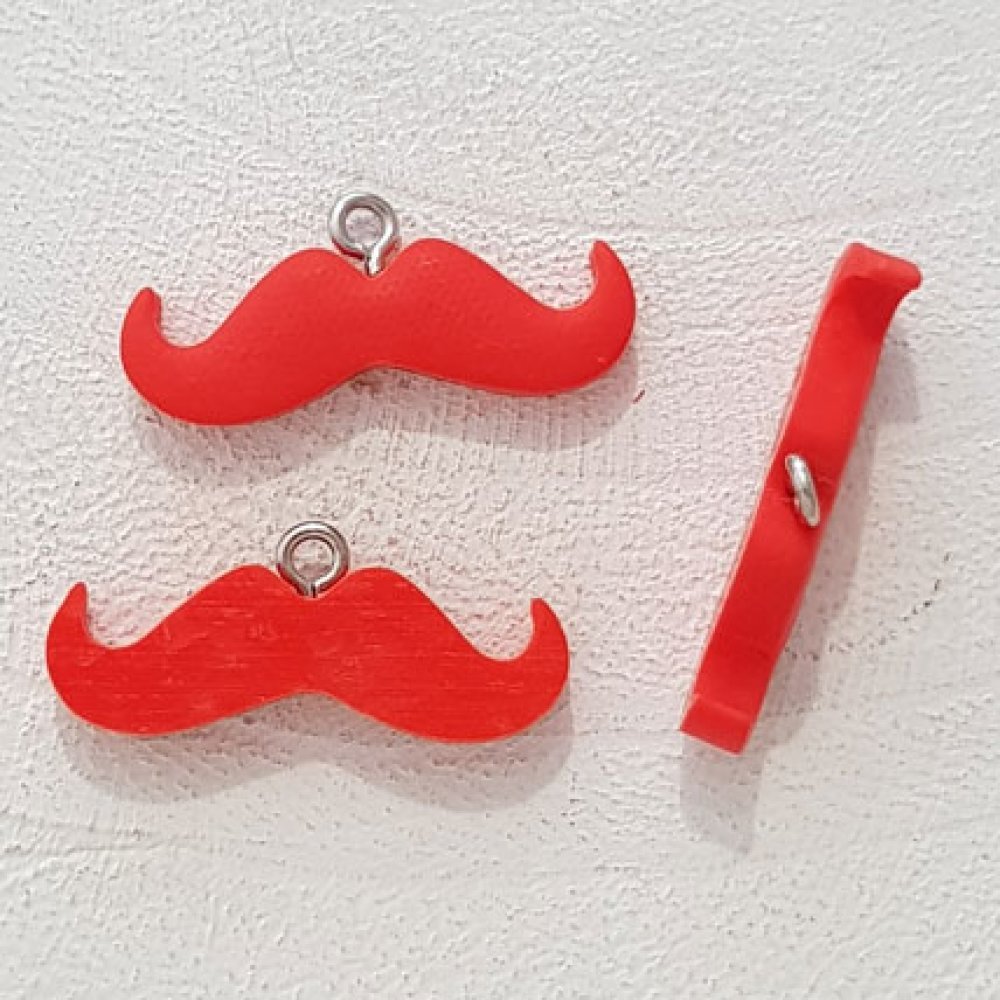 Hanger Moustache N°05 Rood